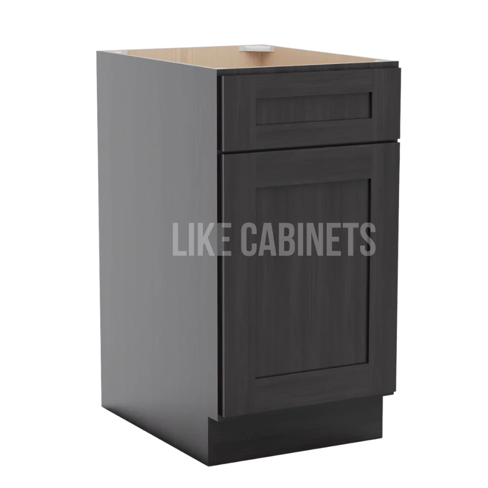 Smokey Ash Cabinet with Single Door & Drawer