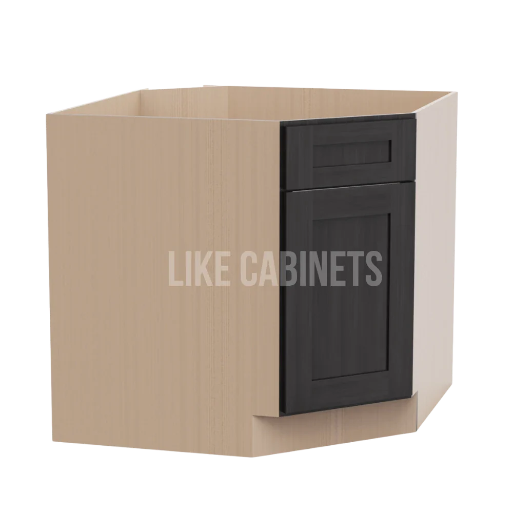 Smokey Ash Corner Sink Base Cabinet