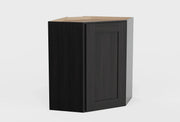 Smokey Ash 24'' W Diagonal Corner Wall Cabinet