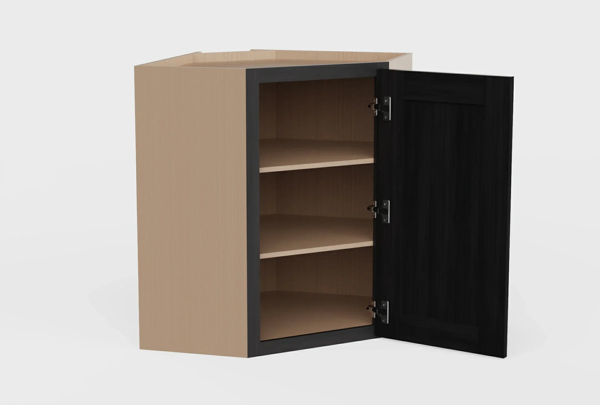 Smokey Ash 24'' W Diagonal Corner Wall Cabinet