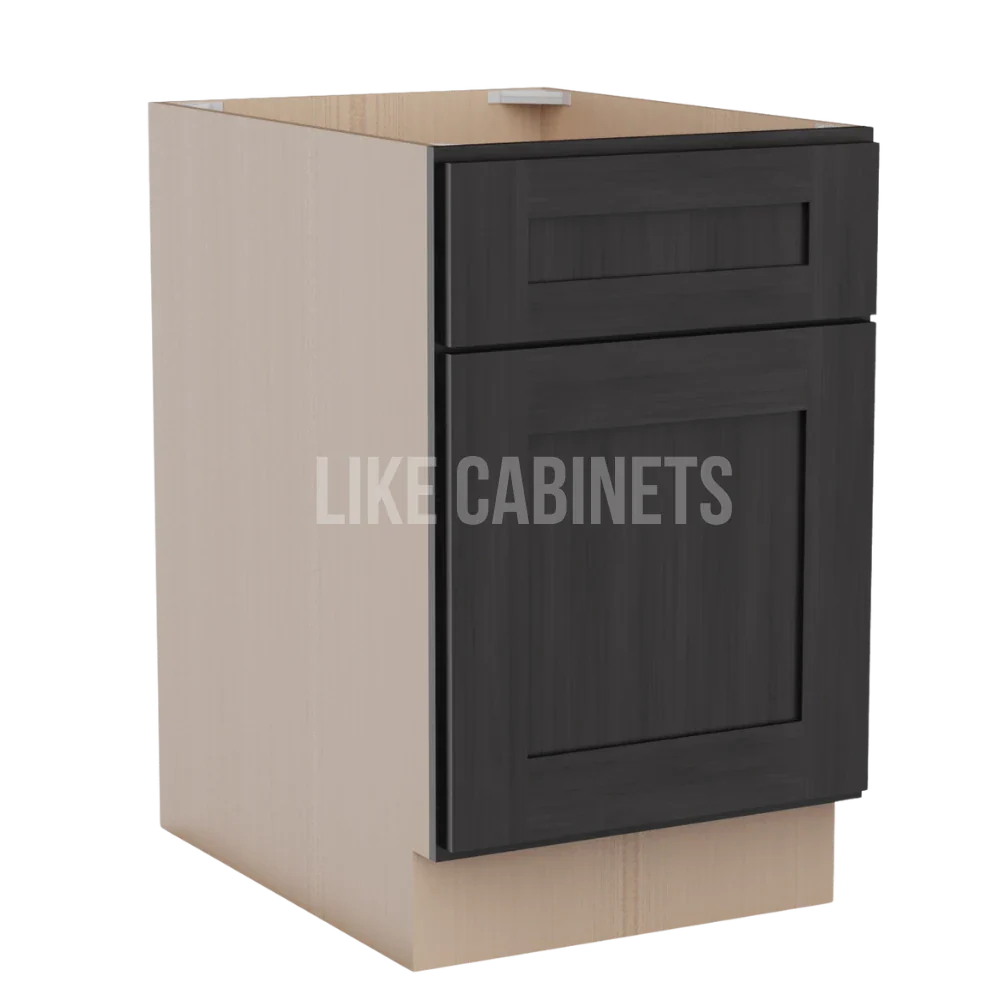 Smokey Ash Two Drawer Document File Base Cabinet