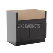 Smokey Ash Farmhouse Sink Base