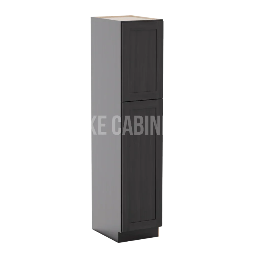Smokey Ash 18'' W Two Single Door Utility Pantry Cabinet