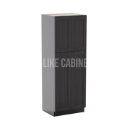 Smokey Ash 30''W Two Double Door Utility Pantry Cabinet