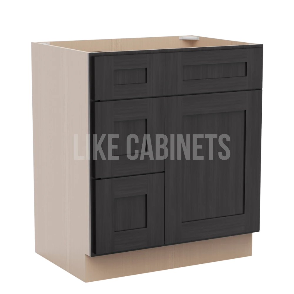 Smokey Ash 30'' W Vanity Combo with Drawers