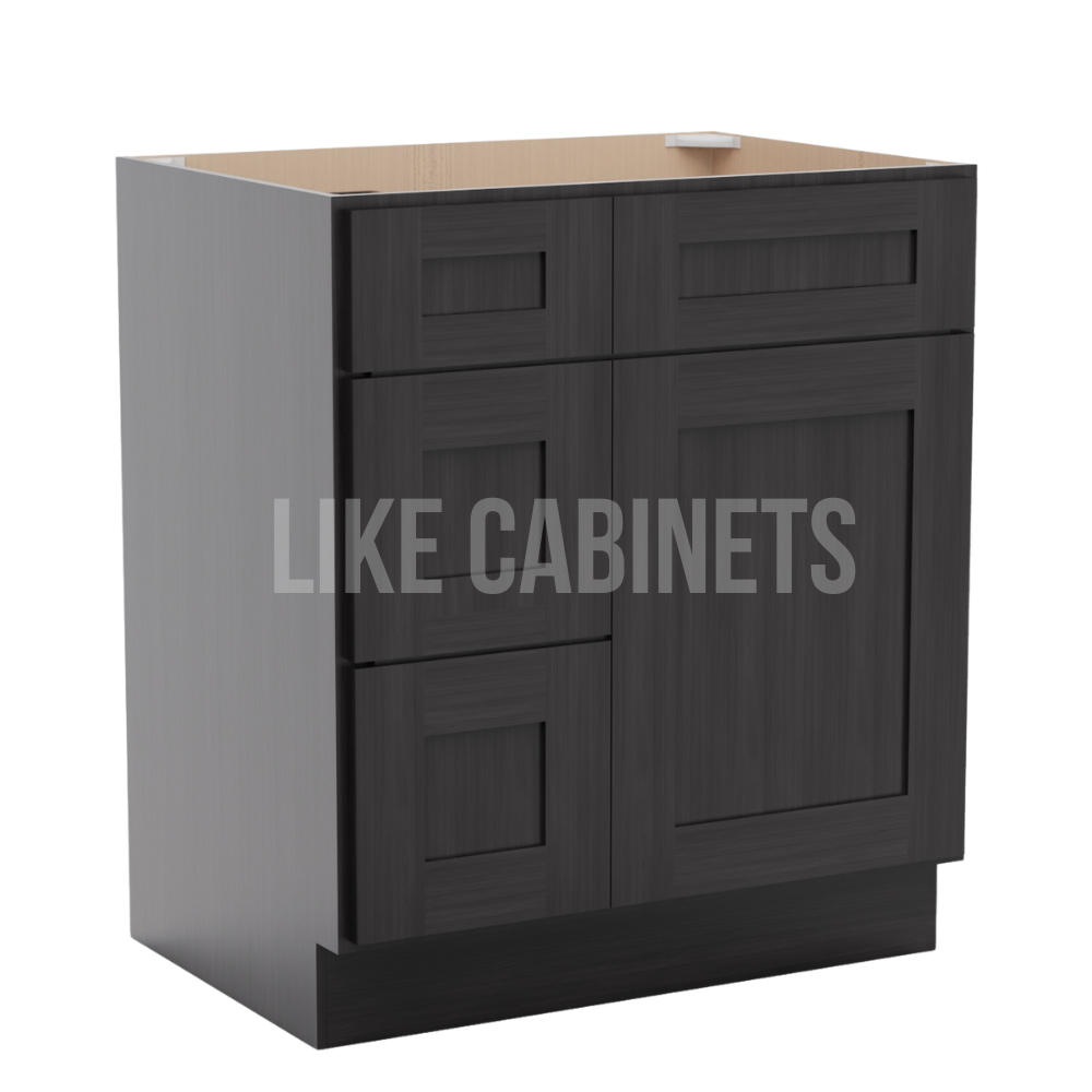 Smokey Ash 30'' W Vanity Combo with Drawers