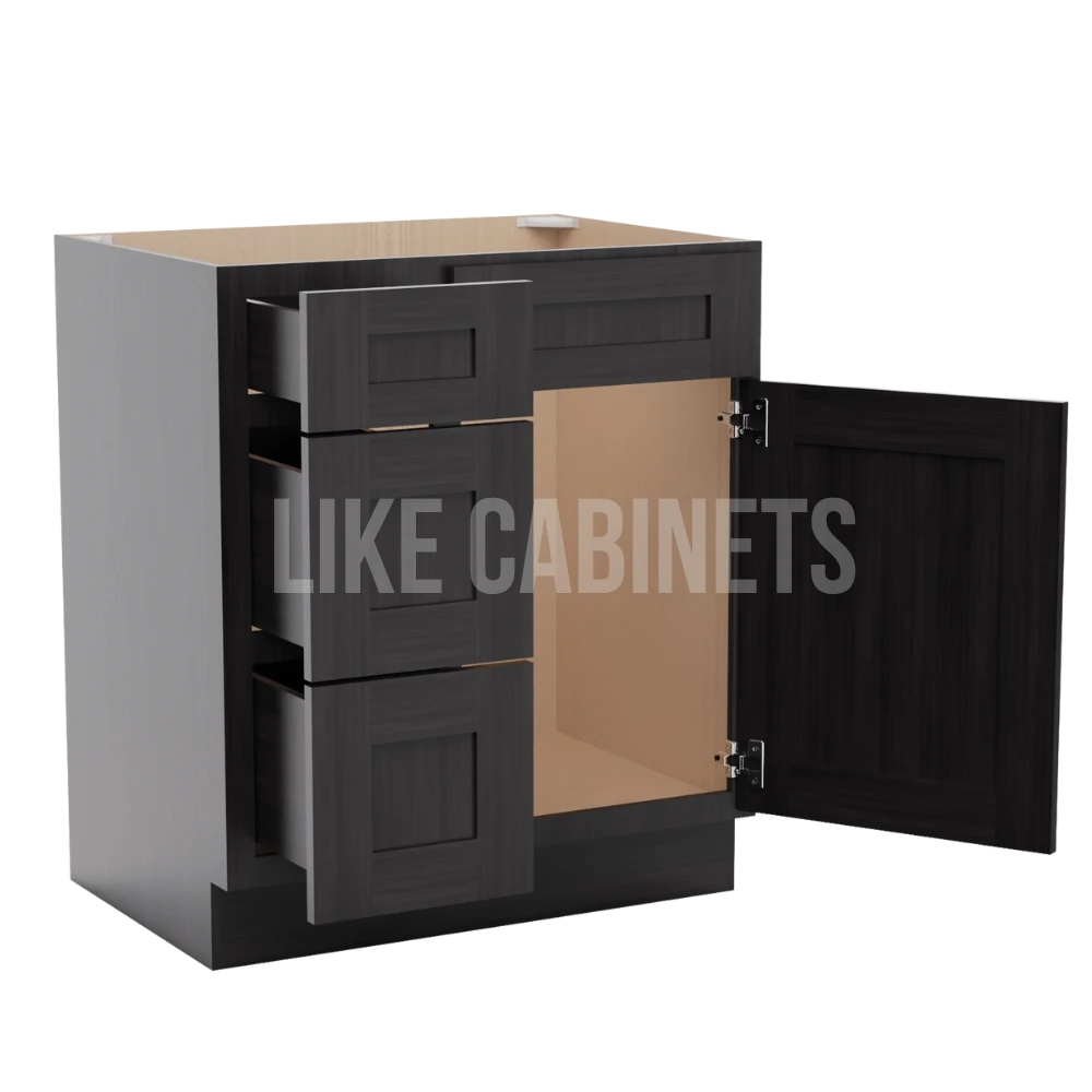 Smokey Ash 30'' W Vanity Combo with Drawers