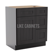 Smokey Ash 30'' W Vanity Combo with Drawers