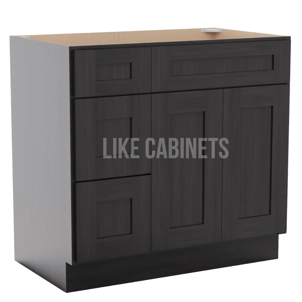 Smokey Ash 33'' W Vanity Combo with Drawers
