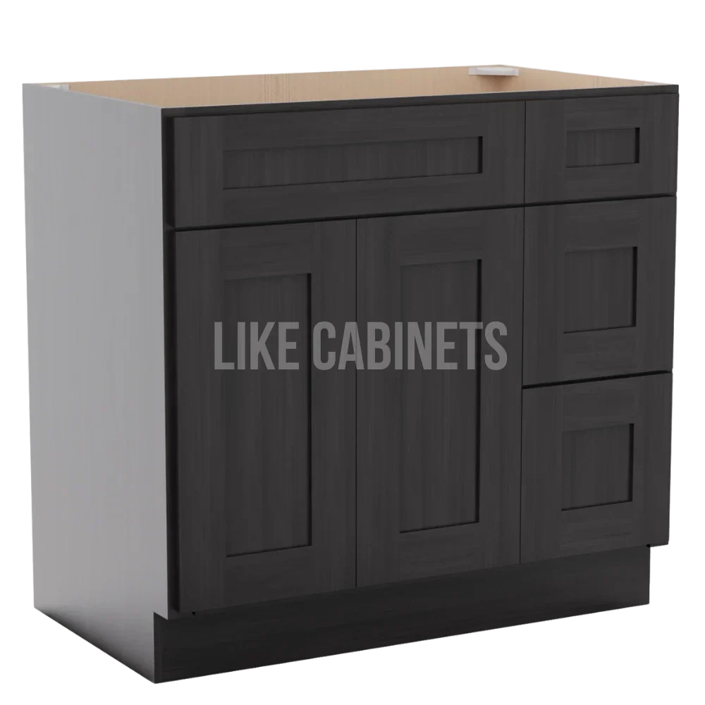 Smokey Ash 33'' W Vanity Combo with Drawers