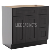 Smokey Ash 33'' W Vanity Combo with Drawers