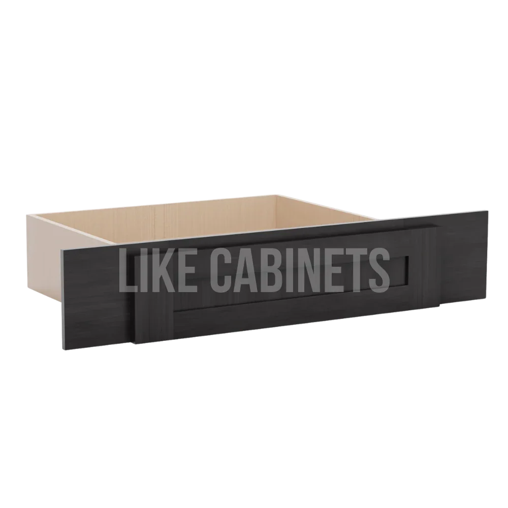 Charcoal Iron Black Vanity Knee Drawer