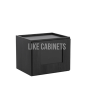 Smokey Ash 12'' H Single Door Wall Cabinet with Glass Door