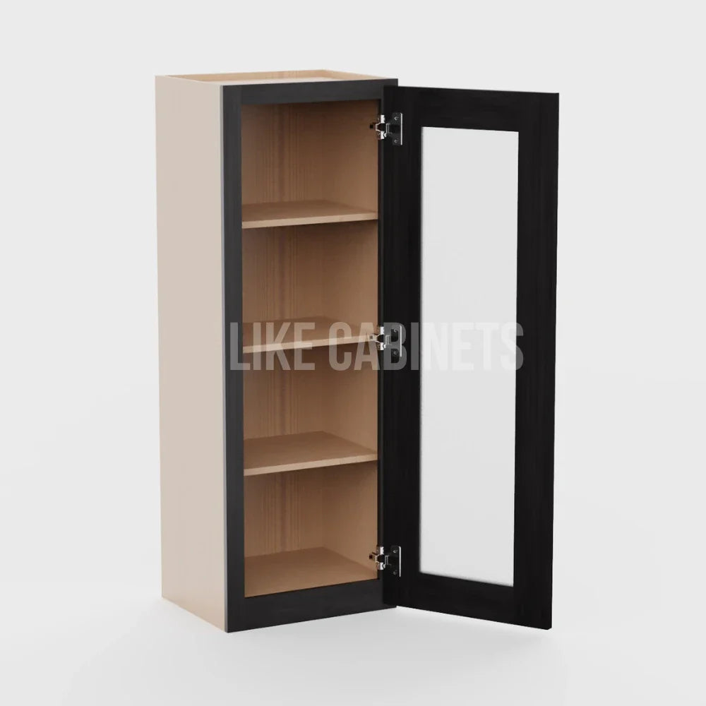 Smokey Ash 42'' H Single Door Wall Cabinet with Glass Door