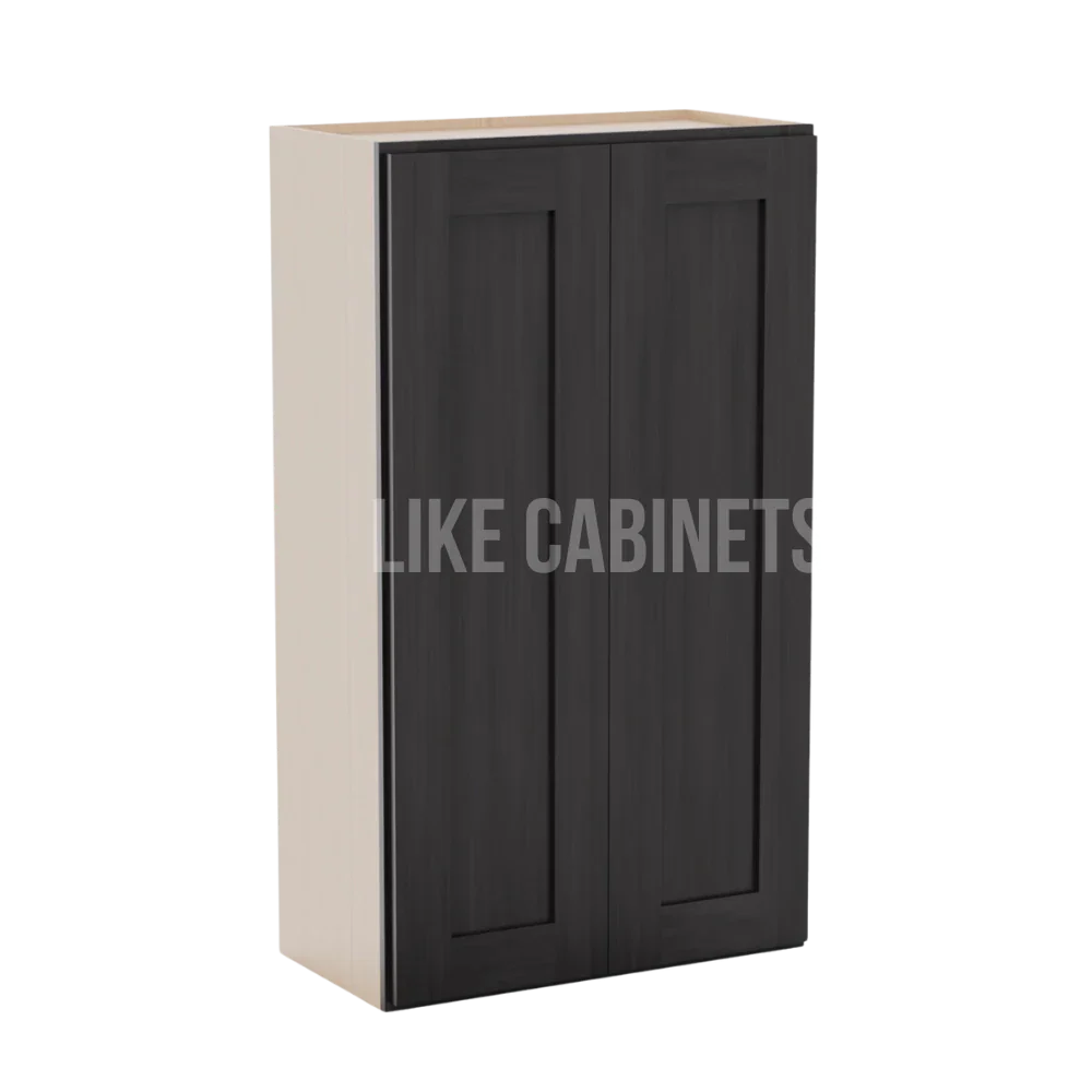 Smokey Ash 24″ Diagonal Corner Wall Cabinet