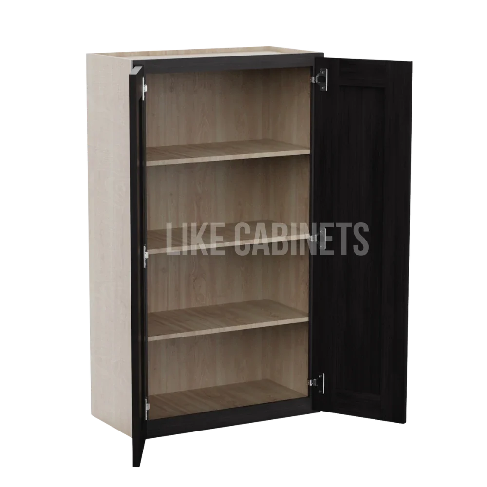 Smokey Ash 24″ Diagonal Corner Wall Cabinet