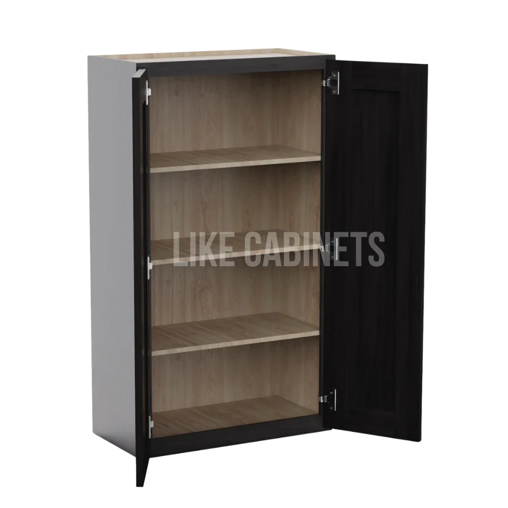 Smokey Ash 24″ Diagonal Corner Wall Cabinet