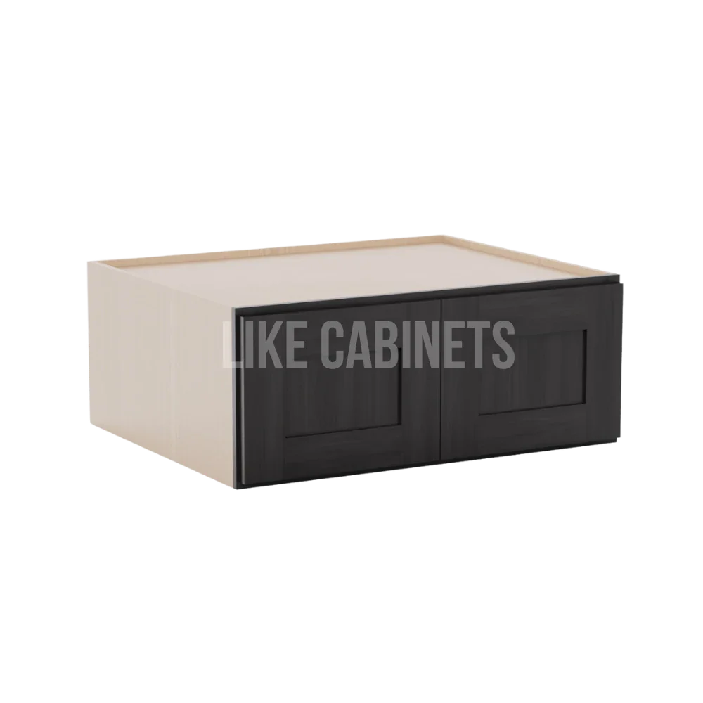 Smokey Ash 30'' W Refrigerator Wall Cabinet 24'' Deep