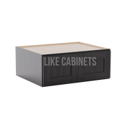 Smokey Ash 30'' W Refrigerator Wall Cabinet 24'' Deep