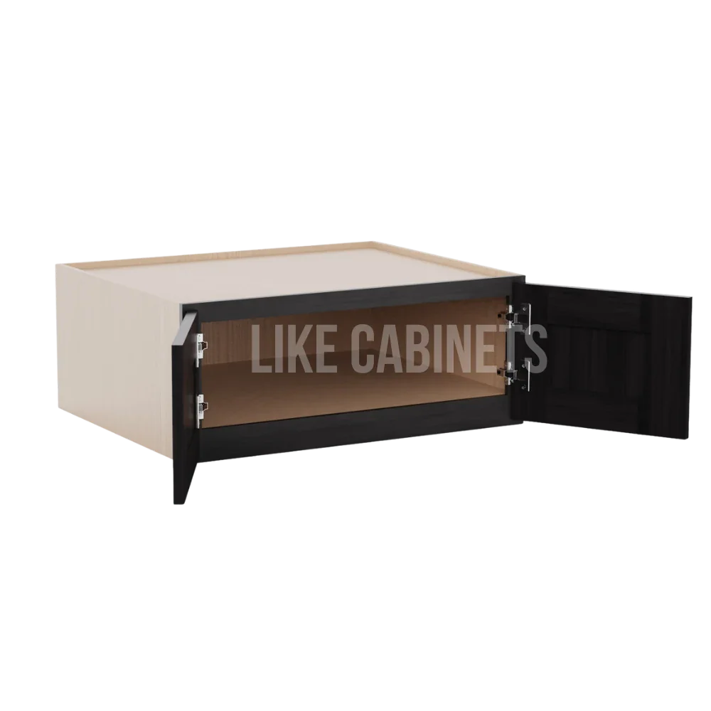 Smokey Ash 30'' W Refrigerator Wall Cabinet 24'' Deep