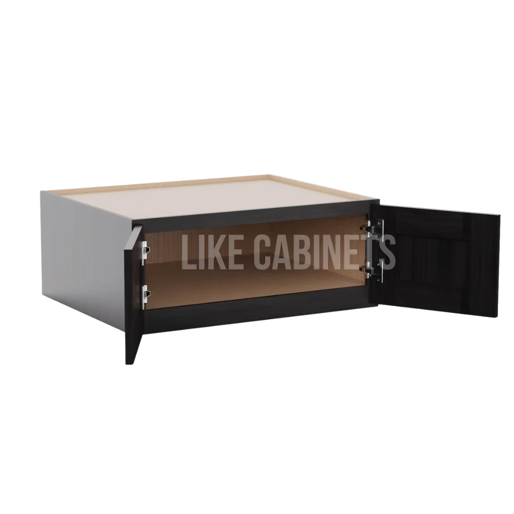 Smokey Ash 30'' W Refrigerator Wall Cabinet 24'' Deep 12‘’ Height