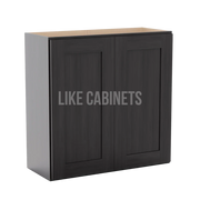 Smokey Ash 30''H Double Door Wall Cabinet