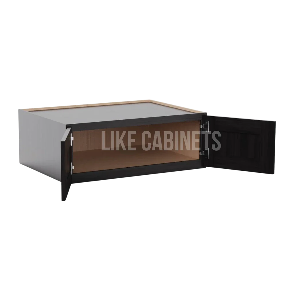 Smokey Ash 33'' W Refrigerator Wall Cabinet 24'' Deep