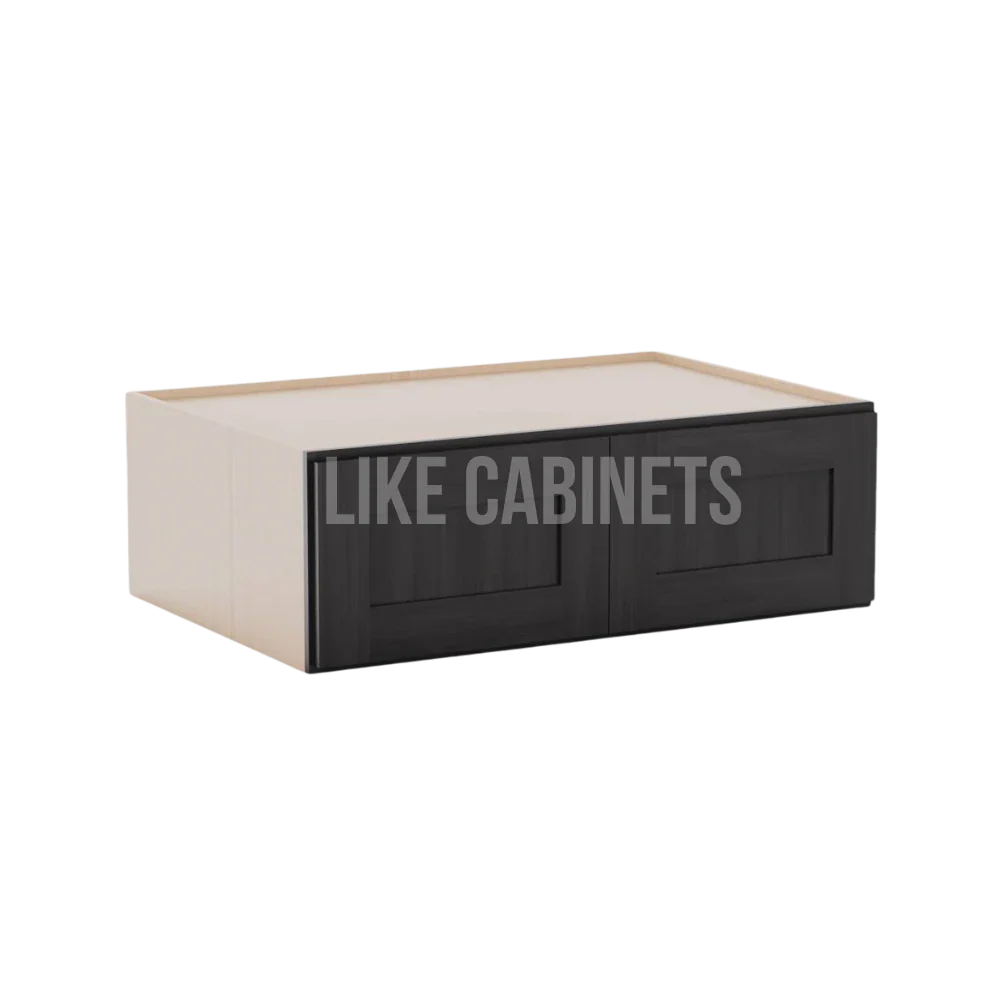 Smokey Ash 36'' W Refrigerator Wall Cabinet 24'' Deep