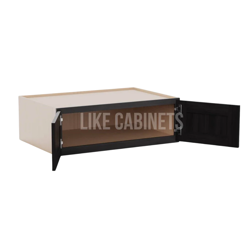 Smokey Ash 36'' W Refrigerator Wall Cabinet 24'' Deep