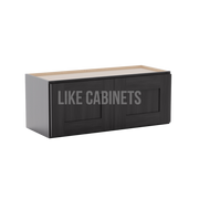 Smokey Ash 12'' H Double Door Wall Cabinet