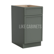 Slim Aston Green Trash Base Cabinet
