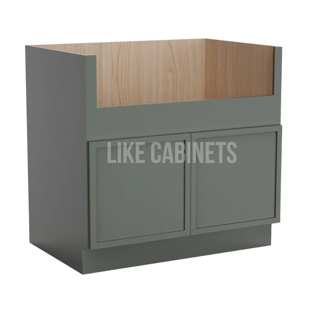 Slim Aston Green Farmhouse Sink Base