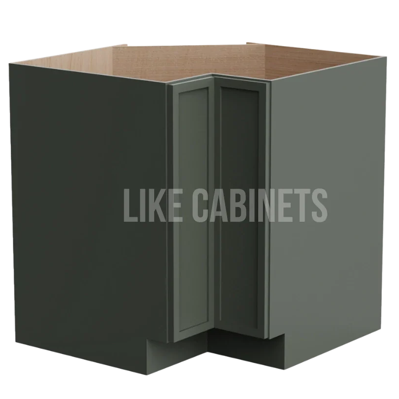 Slim Aston Green Lazy Susan Base Cabinet