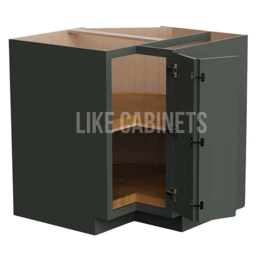 Slim Aston Green Lazy Susan Base Cabinet