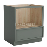 Slim Aston Green Microwave Base Cabinet with Single Drawer