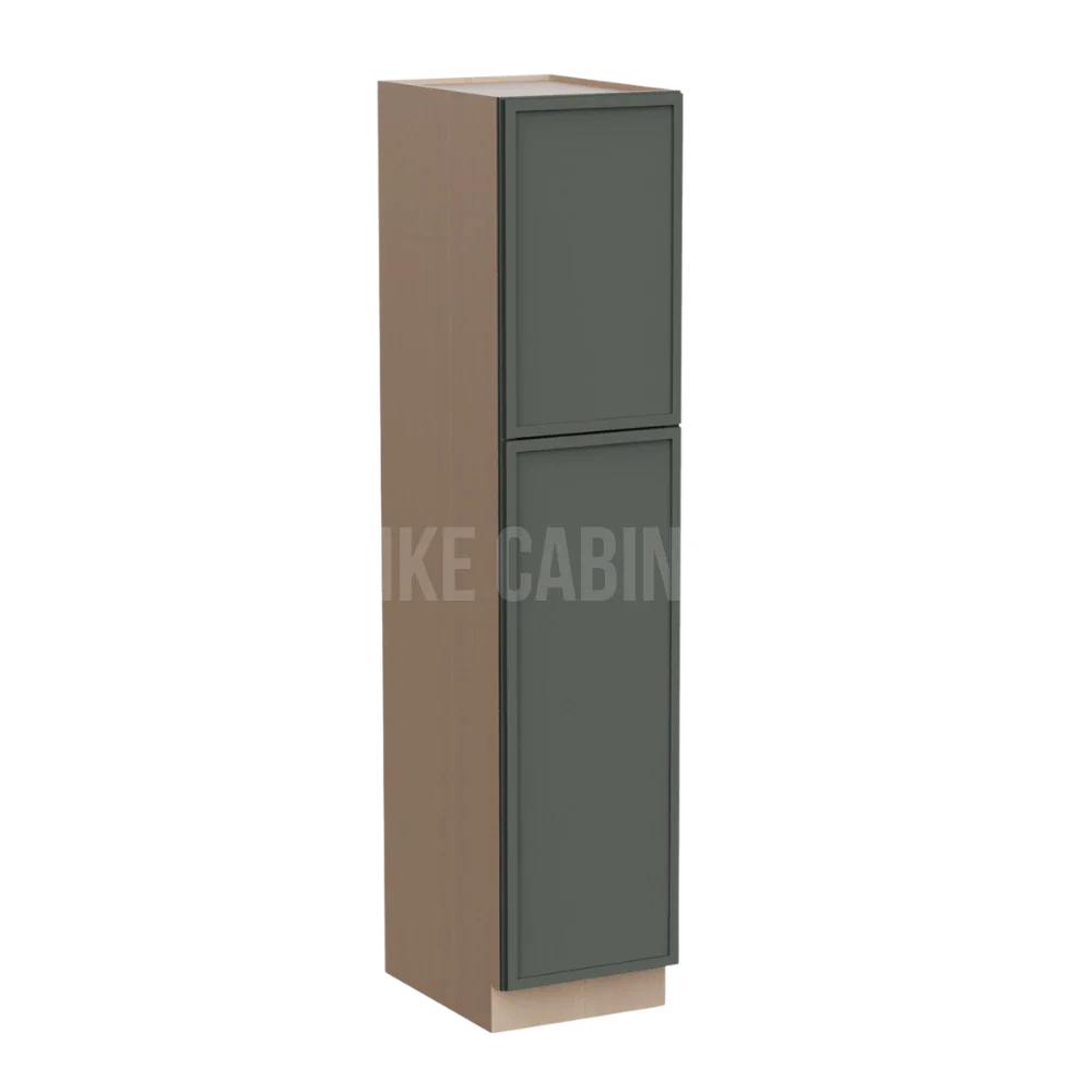 Slim Aston Green 18'' W Two Single Door Utility Pantry Cabinet