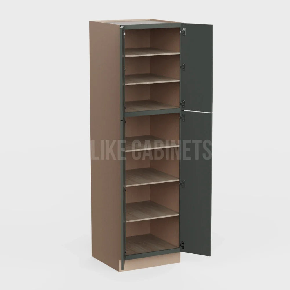 Slim Aston Green 24'' W Two Double Door Utility Pantry Cabinet