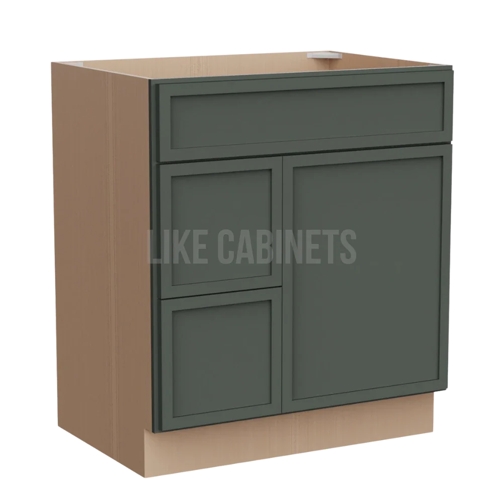 Slim Aston Green 30'' W Vanity Combo with Drawers