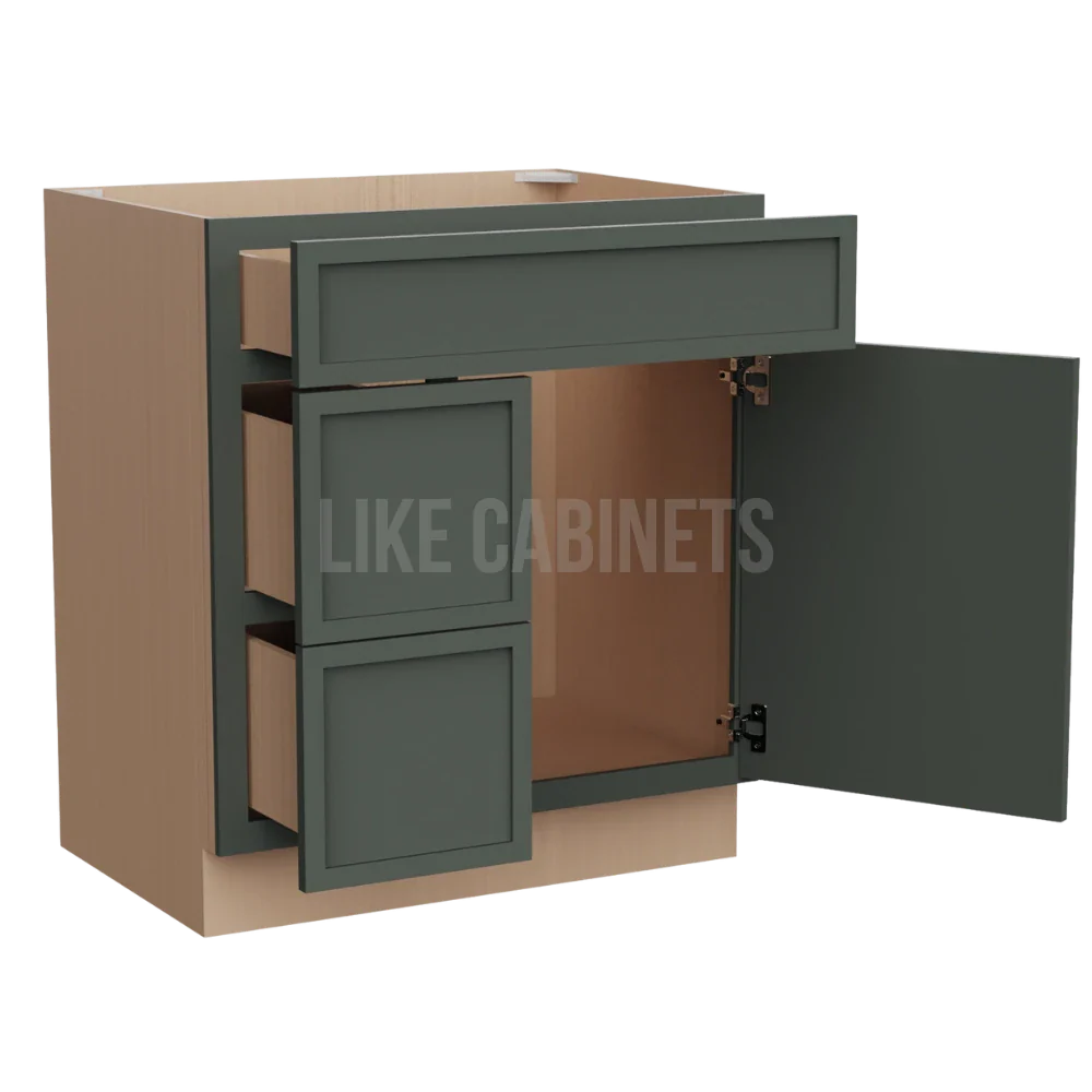 Slim Aston Green 30'' W Vanity Combo with Drawers