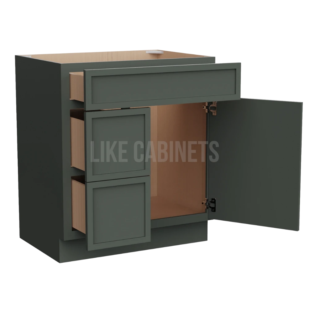 Slim Aston Green 30'' W Vanity Combo with Drawers