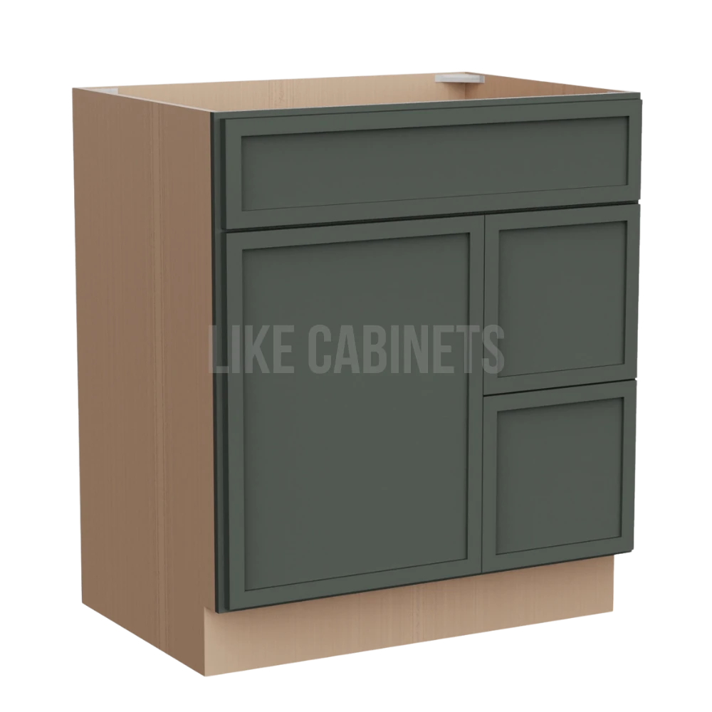 Slim Aston Green 30'' W Vanity Combo with Drawers