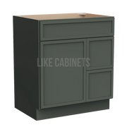 Slim Aston Green 30'' W Vanity Combo with Drawers