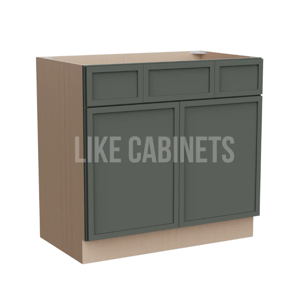 Slim Aston Green Vanity Combo Cabinet