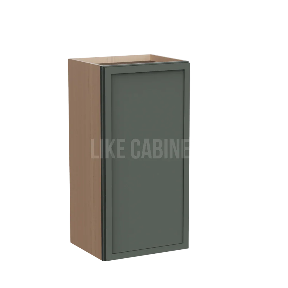 Slim Aston Green 36'' H 15'' W Single Door Wall Cabinet