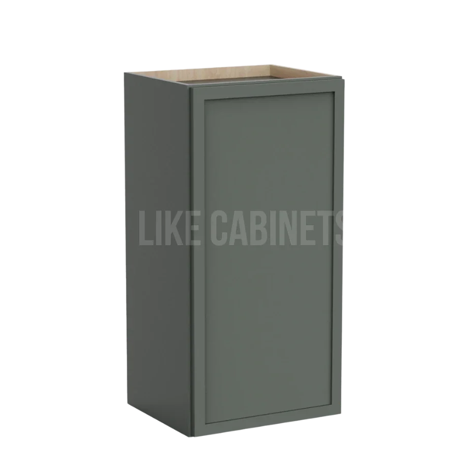 Slim Aston Green 36'' H 15'' W Single Door Wall Cabinet