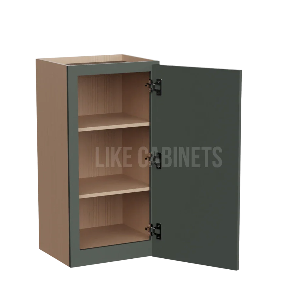 Slim Aston Green 36'' H 15'' W Single Door Wall Cabinet