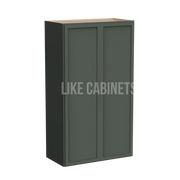 Slim Aston Green 24″ Diagonal Corner Wall Cabinet