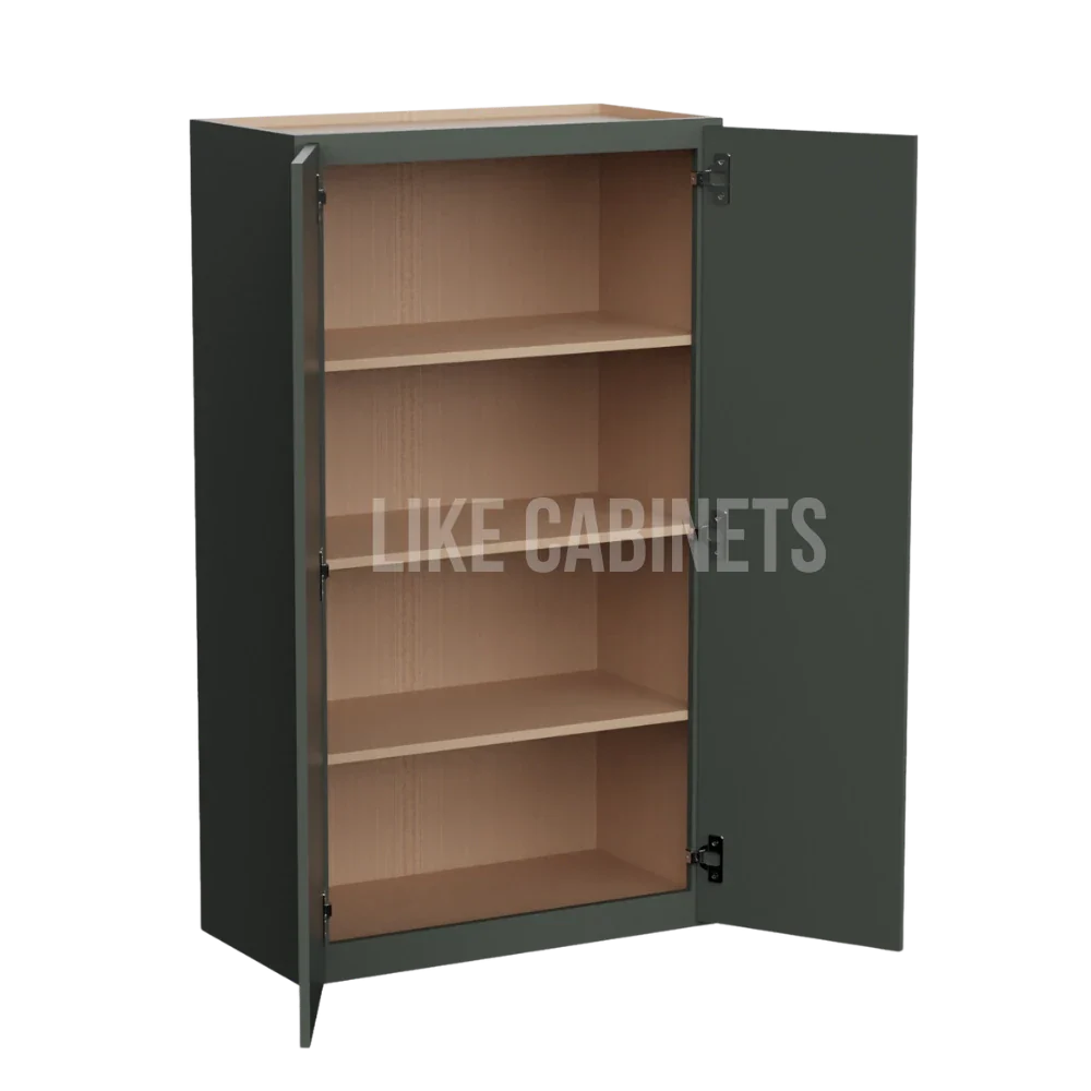 Slim Aston Green 24″ Diagonal Corner Wall Cabinet