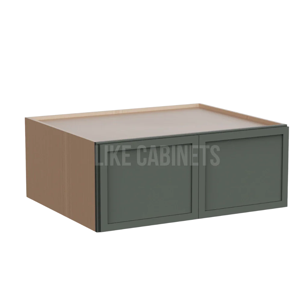 Slim Aston Green Refrigerator Wall Cabinet 30''W 24''D 12''H