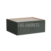 Slim Aston Green Refrigerator Wall Cabinet 30''W 24''D 12''H